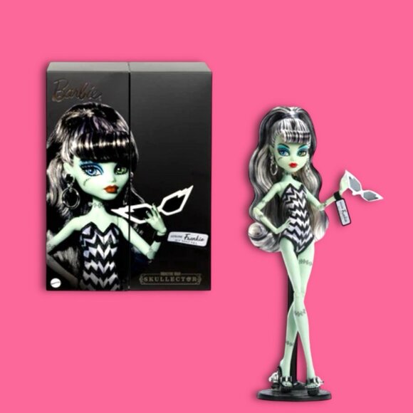 Monster High Skullector Frankie Stein x Barbie Doll 80th Anniversary. - Picture 8 of 9